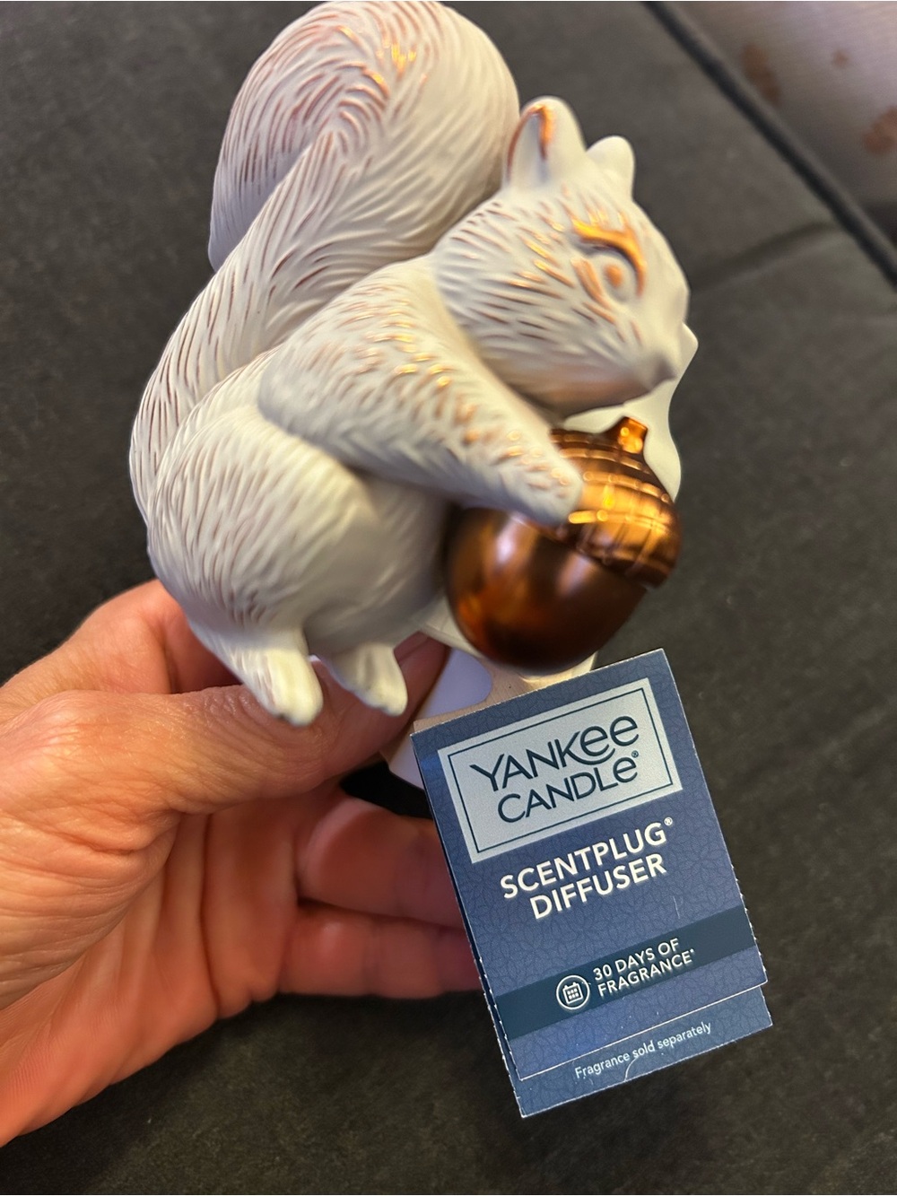 Yankee Candle White Squirrel ScentPlug with Bronze Accent